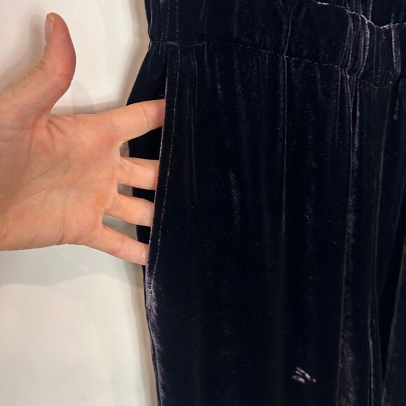 Eileen Fisher Jumpsuit Womens XXS Nocturne Velvet Cropped Wide Leg Sleeveless - Picture 5 of 16